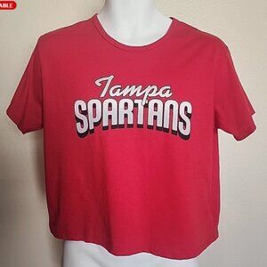 Zoozatz University of Tampa Spartans UT Lady's Cropped Shirt Size XL New